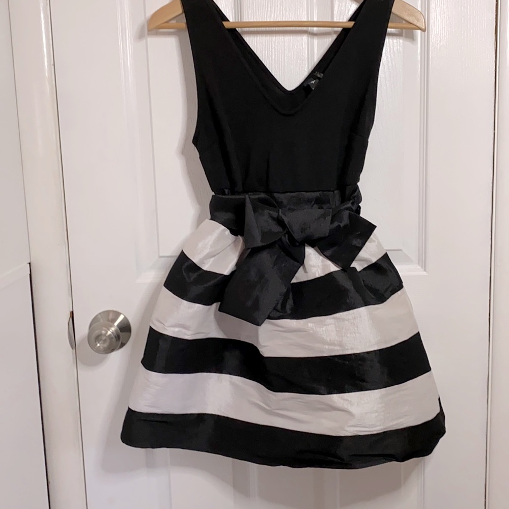 Black and white party dress